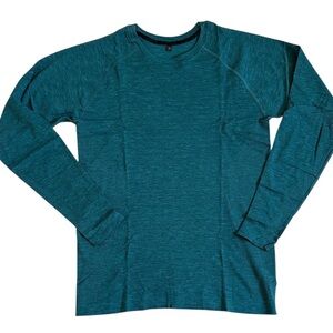 Alphalete Men's Hero Seamless Long Sleeve in Trident Blue: Medium